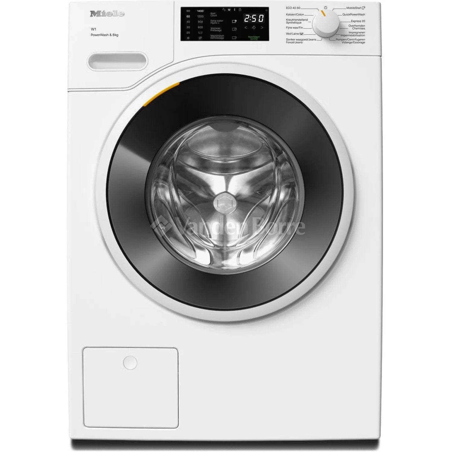 Miele W1 Wasmachine – In Absolute Topstaat (Als Nieuw!), Ophalen, 1200 tot 1600 toeren, 8 tot 10 kg, Zo goed als nieuw