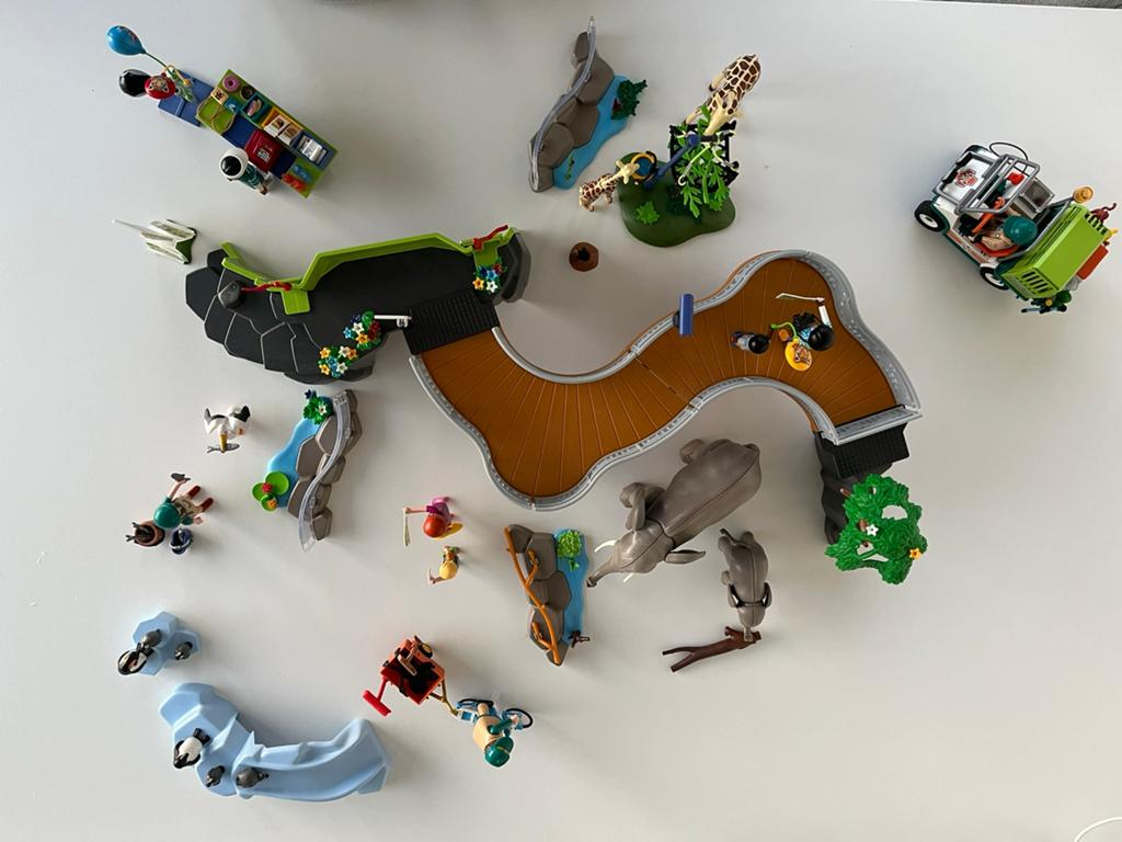 Playmobil dierenpark 71600,dierenverzorger met jeep (2 sets), Enlèvement, Comme neuf, Ensemble complet