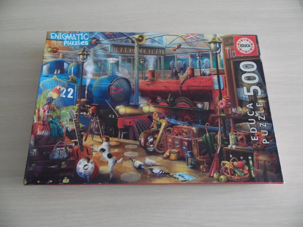 EDUCA PUZZEL VAN 500 STUKJES VOOR HET TREINSTATION, Ophalen of Verzenden, 500 t/m 1500 stukjes, Zo goed als nieuw, Legpuzzel