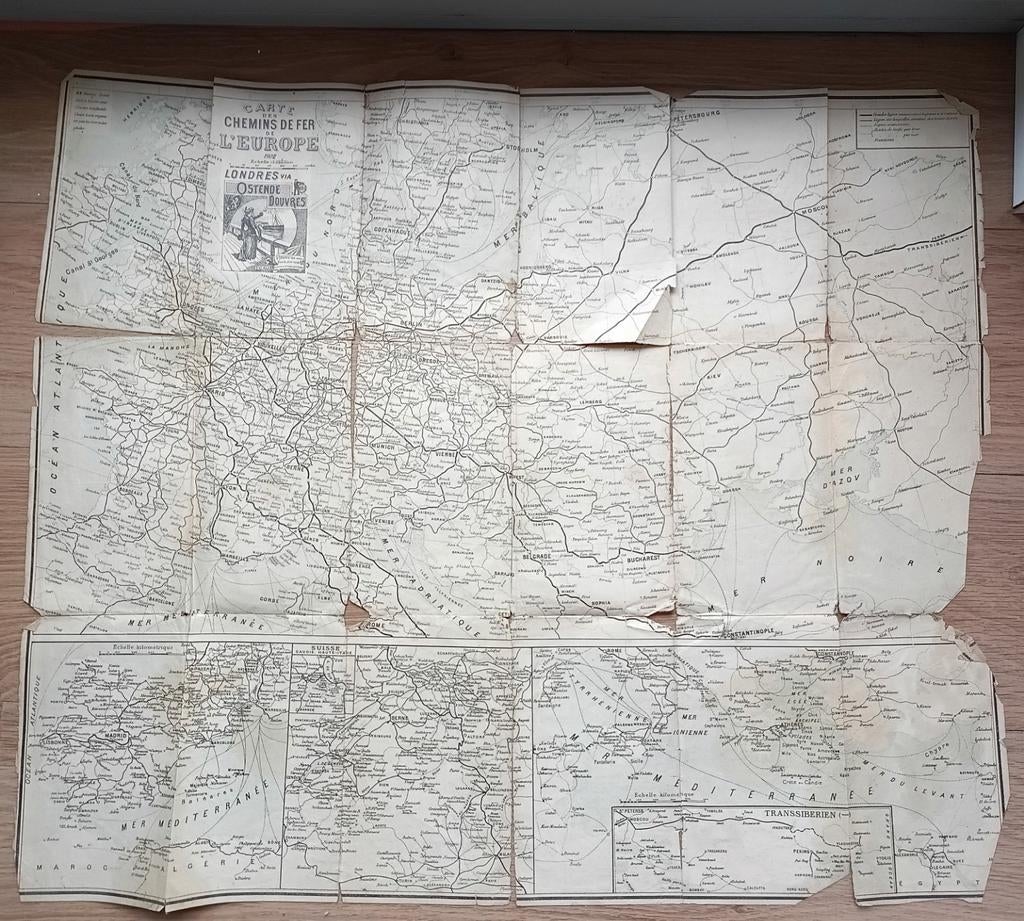 Carte des chemins de fer belges et européens 1902, Enlèvement ou Envoi