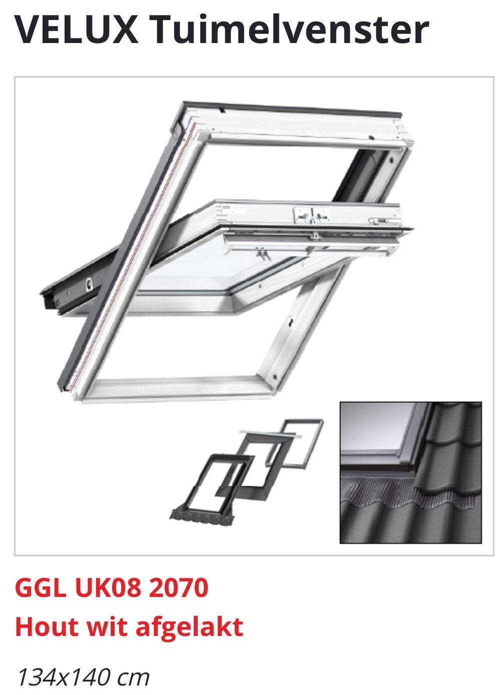 VELUX GGL 2070 3 grands + 2 petits + raccords d’étanchéité), Bricolage & Construction, Enlèvement, Comme neuf, Lucarne