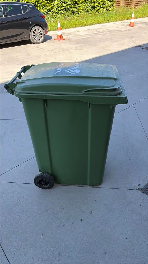 Groen afval container, Huis en Inrichting, Woonaccessoires | Prullenbakken, 40 liter of meer, Ophalen, Gebruikt, 75 cm of meer