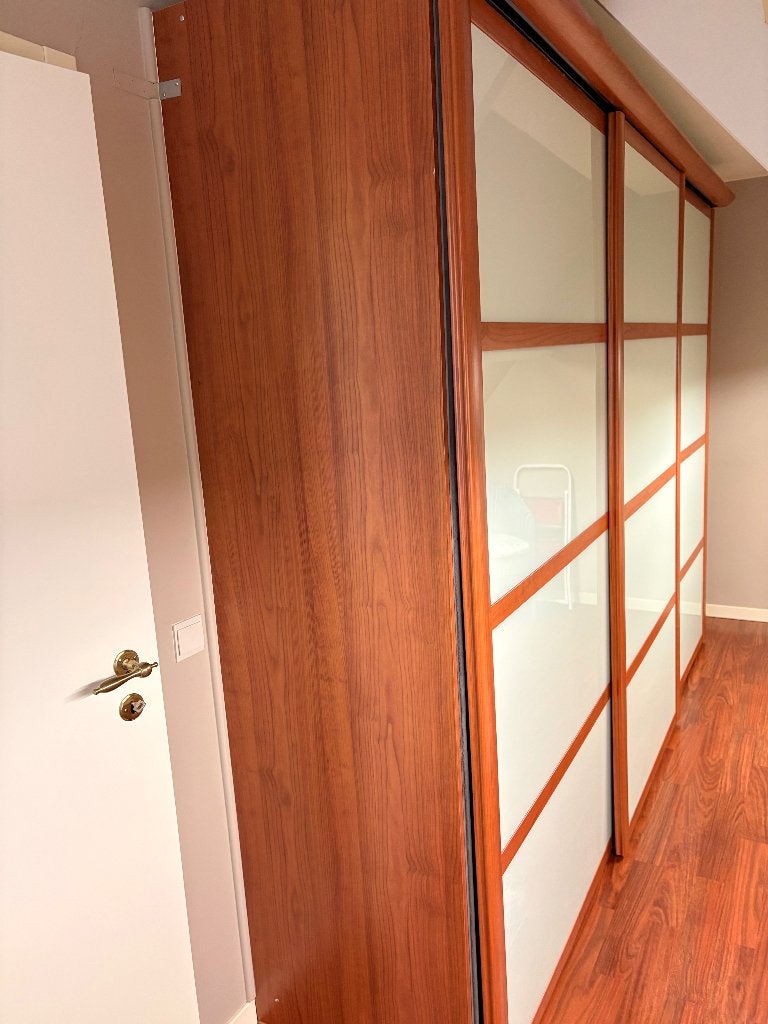 Kleerkast met schuifdeuren, Huis en Inrichting, Ophalen, Met deur(en), Gebruikt, Overige houtsoorten