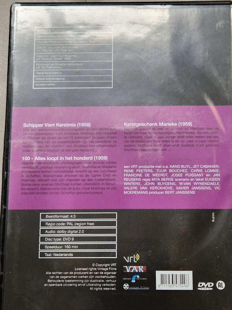Schipper naast Mathilde - 3DVD - volledige serie 1958-63 VRT, Ophalen, Bonusmateriaal, Gebruikt, Seizoen 1