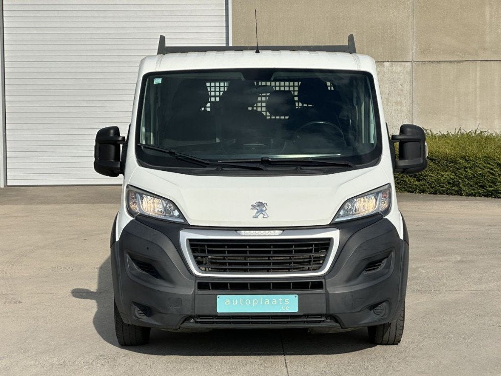 Open laadbak Peugeot Boxer  7pl dubbel cabine Airco Trekhaak, Auto's, Bestelwagens en Lichte vracht, 4 deurs, 3000 kg, Start-stop-systeem