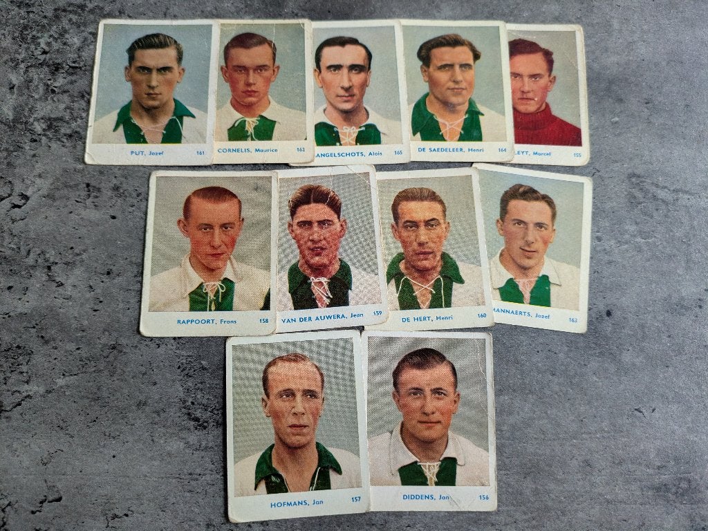 VOETBAL RC MECHELEN prenten BELGIAN CHEWING GUM 1951/52 11X, Ophalen of Verzenden