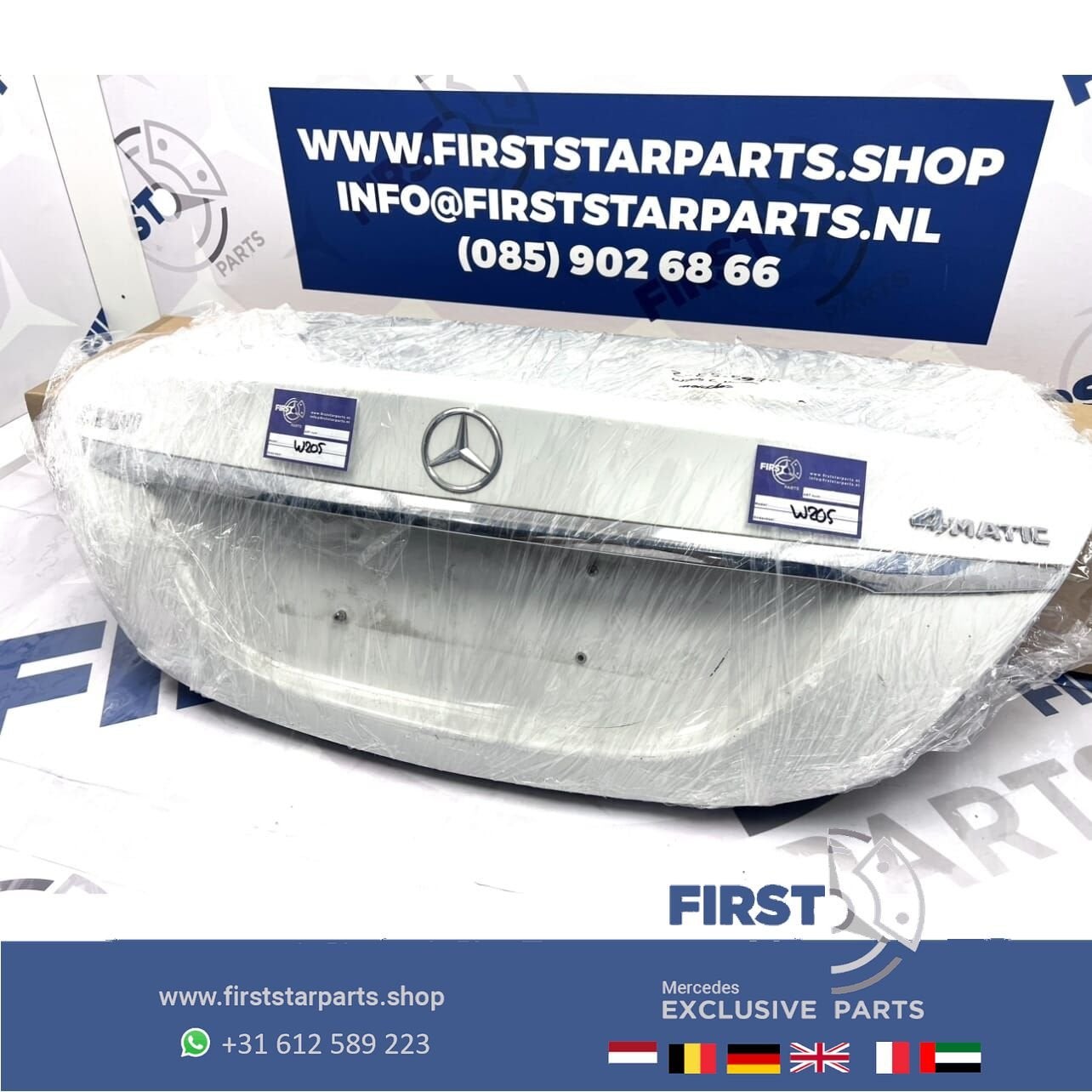 W205 C KLASSE ACHTERKLEP COMPLETE KOFFERKLEP KOFFERBAK origi, Auto-onderdelen, Gebruikt, Ophalen of Verzenden, Achter, -