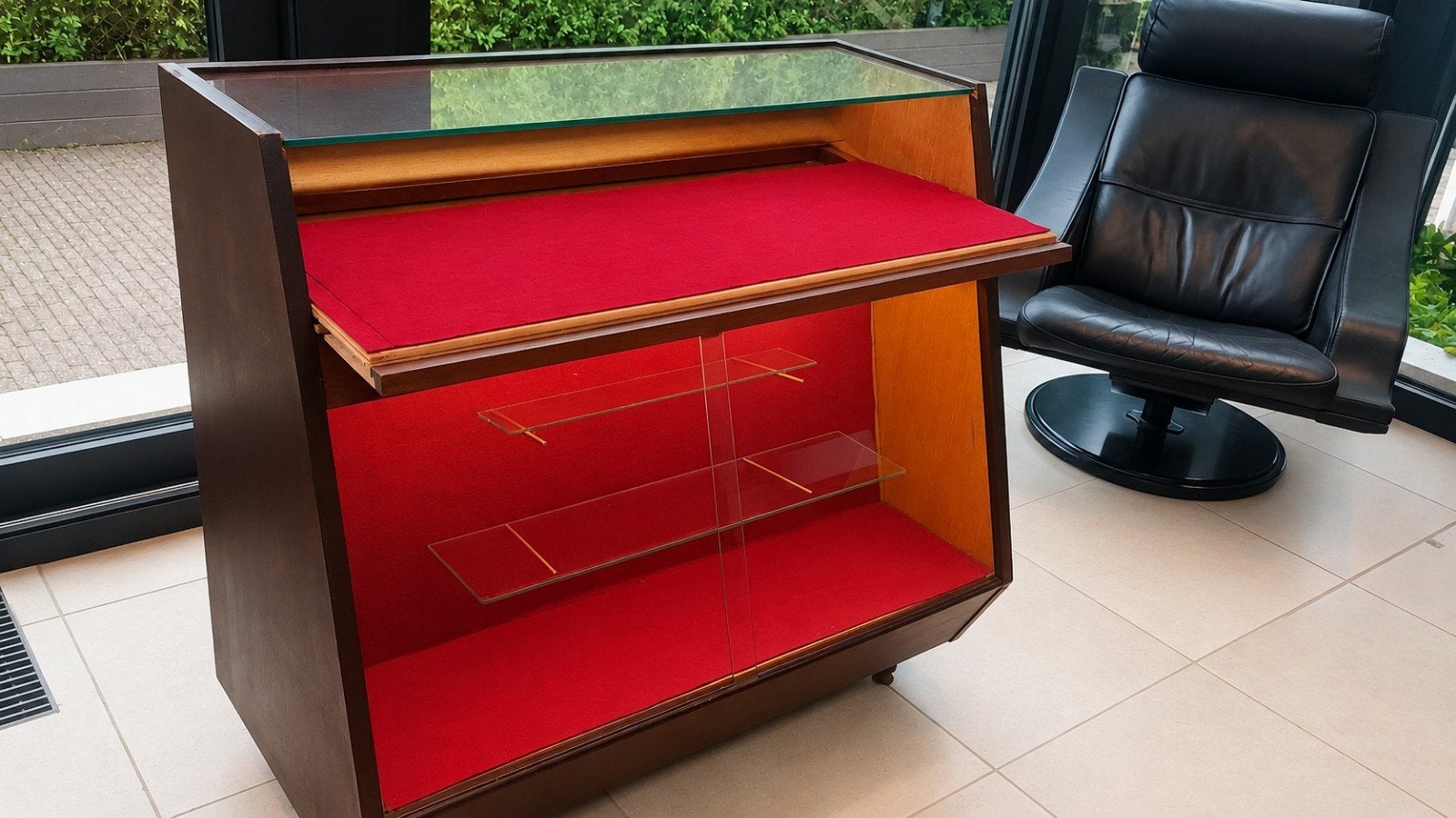 Vitrine vitrine vintage des années 50/60, Maison & Meubles, Enlèvement