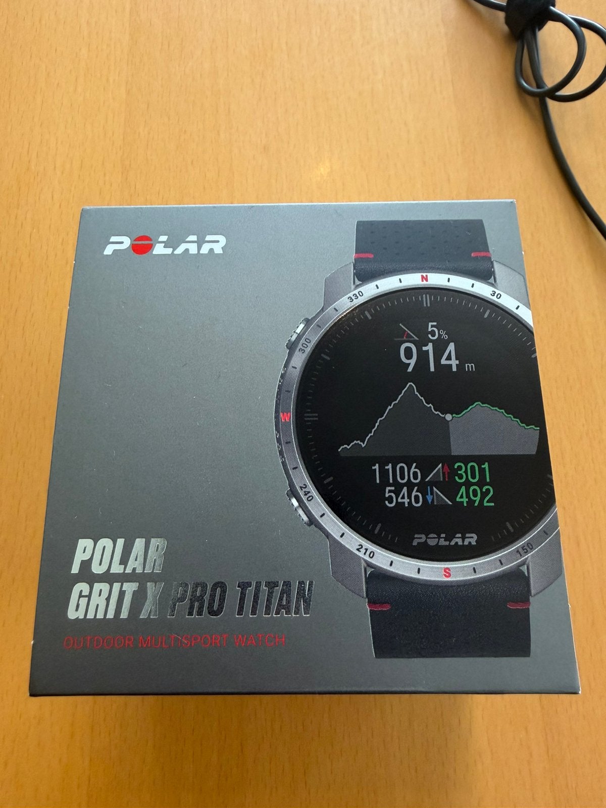 Polar Grit X Pro Titan + extra leder & titanium band, Ophalen of Verzenden, Zo goed als nieuw, Waterdicht, GPS