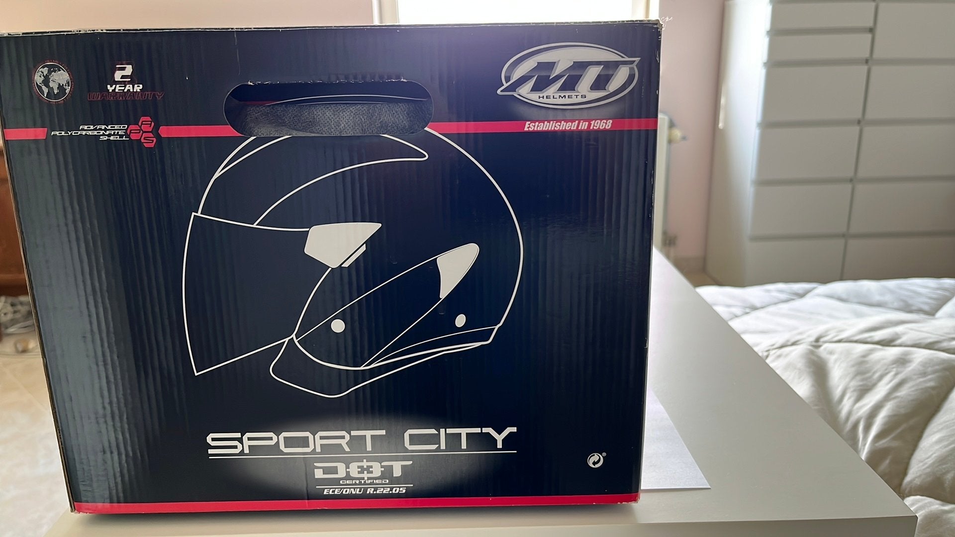Motorhelm MT HELMETS, sport city solid matt black XXL, Motoren, Ophalen, XXL