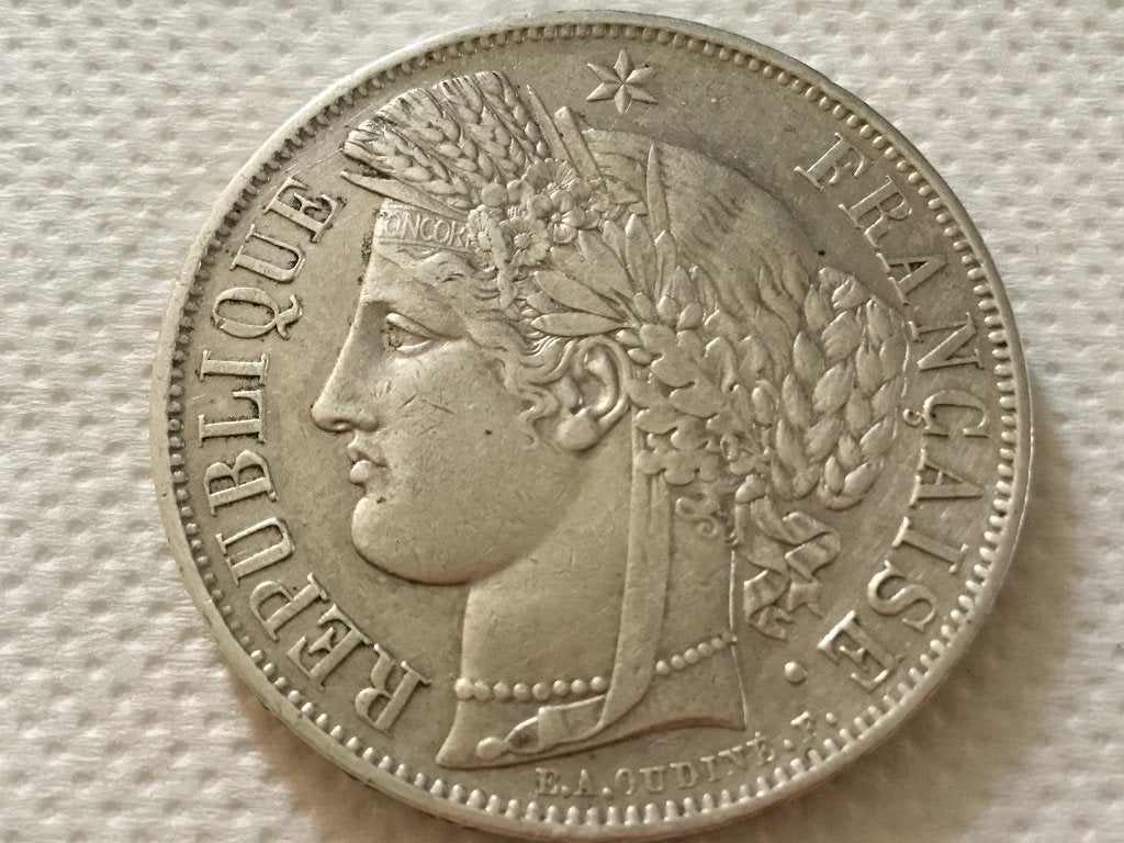 5 francs 1849 A Ceres, Enlèvement ou Envoi, France, Argent