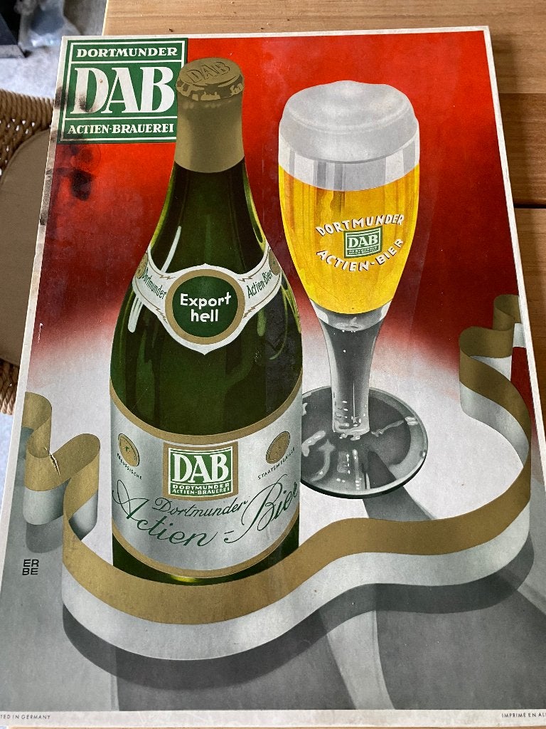 Bier reclame, Enlèvement, Utilisé, Panneau, Plaque ou Plaquette publicitaire, Autres marques