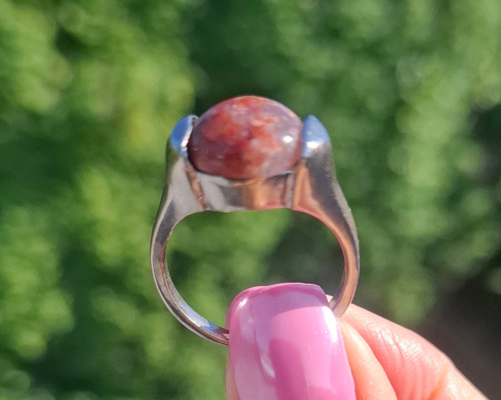 Mooie antieke T59 bronsietsteen met ringmontage, Handtassen en Accessoires, 19 tot 20, Ophalen of Verzenden, Zo goed als nieuw