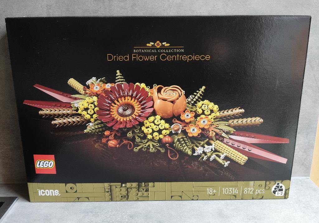 lego icons 10314 bloemstuk met gedroogde bloemen, Lego, Nieuw, Ophalen of Verzenden, Complete set