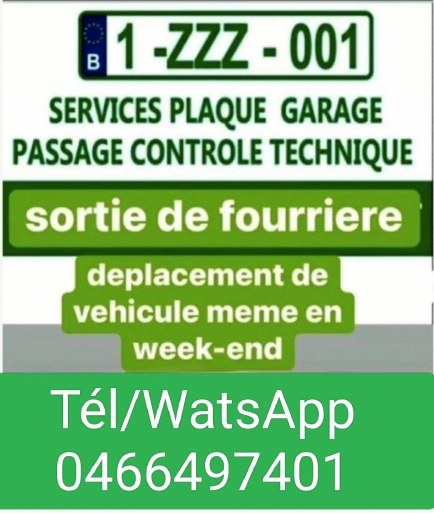location plaque Z, contrôle technique.