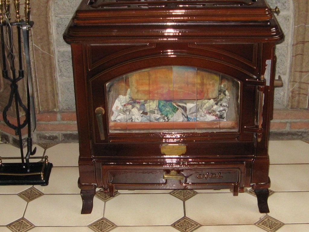 Geemailleerde Efel Allesbrander voor kolen en hout, Maison & Meubles, Enlèvement, Utilisé, Bois, Multi-brûleur
