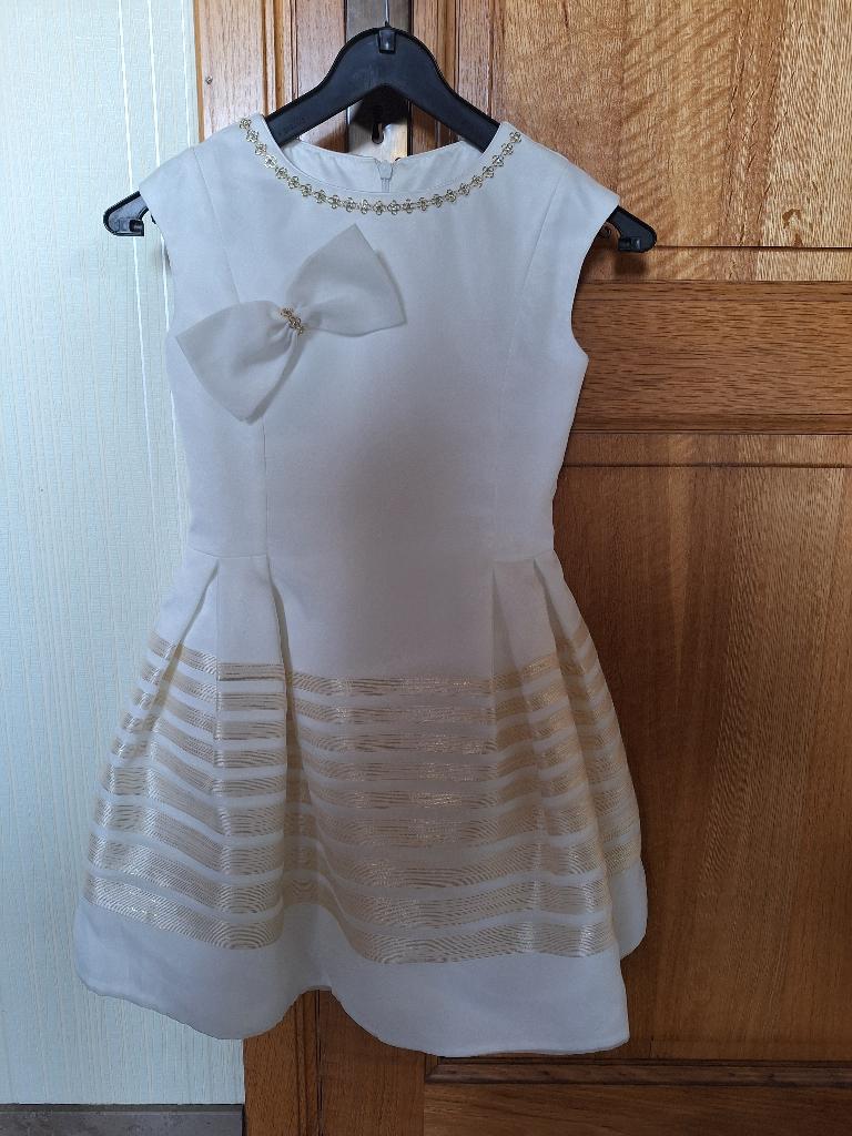 Communie bruidskleedje 110 116 122 Miss Leod, Enlèvement, Comme neuf, Fille, Robe ou Jupe