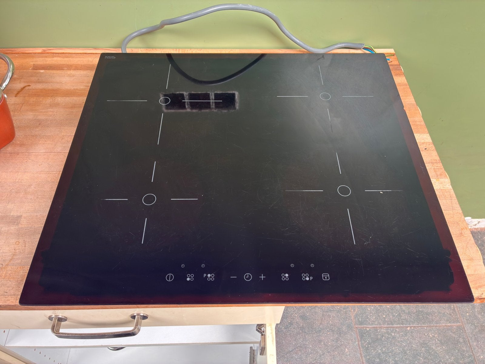 Inductie kookplaat 58cm (schott ceran), Elektronische apparatuur, Ophalen, Gebruikt, 4 kookzones, Inbouw