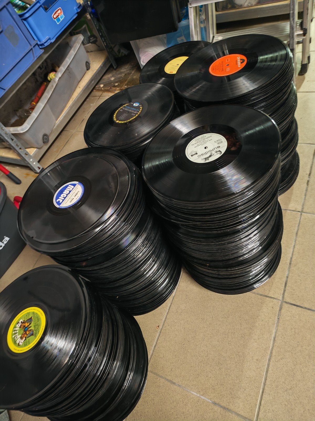 100en muziek LP's zonder hoes, Ophalen