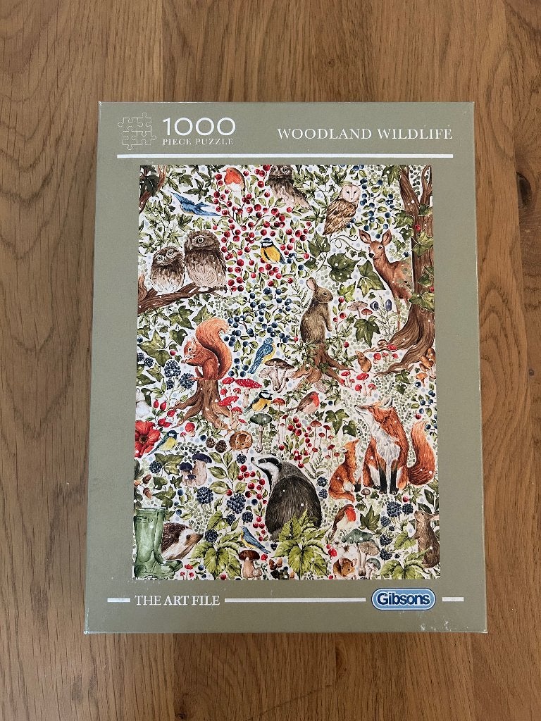 Puzzel Gibsons 1000 stukjes “Woodland Wildlife”, Ophalen, 500 t/m 1500 stukjes, Zo goed als nieuw, Legpuzzel