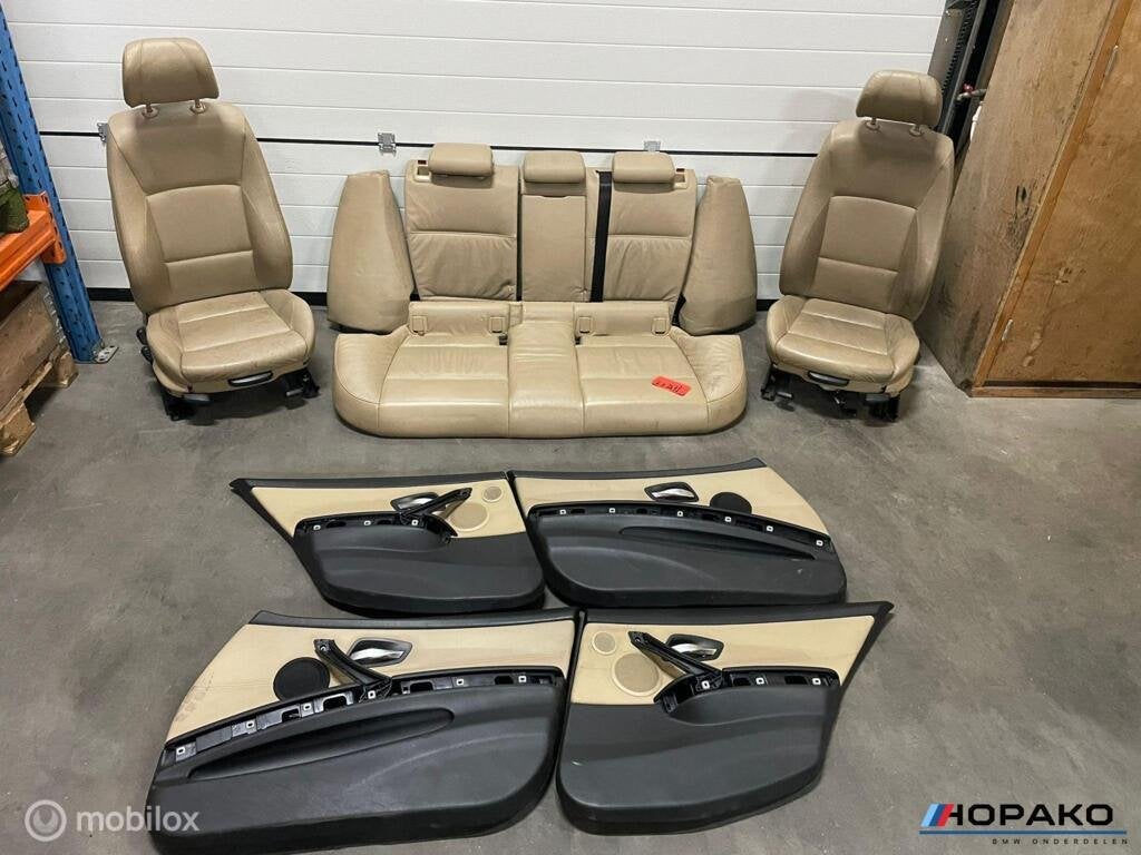 BMW E91 3 serie Interieur beige/zwart leder VERWARMD, Enlèvement ou Envoi, Einsteinlaan 5 rijswijk, Bmw, Utilisé