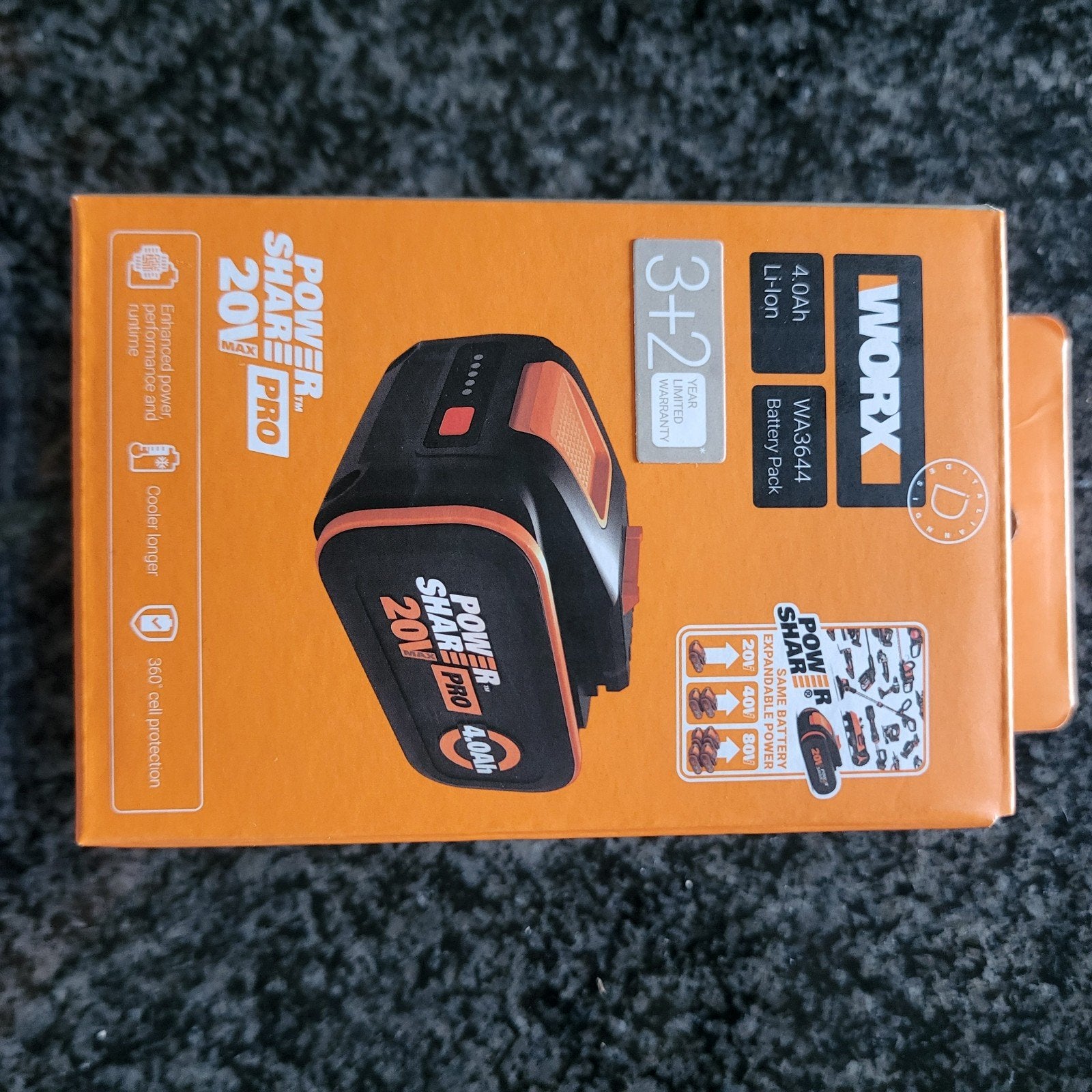 Batterie Worx 20V 4.0Ah, Enlèvement