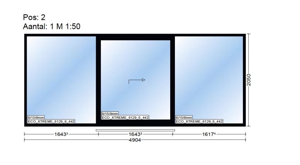 REYNAERS ALUMINIUM RAMEN WEGENS FOUTIEVE PRODUCTIE, Doe-het-zelf en Bouw, Ophalen, 150 tot 225 cm, Inclusief glas, Raamkozijn