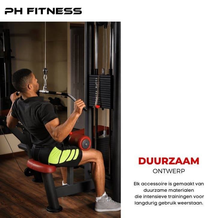 PH Fitness Multi Grip Cable Set - RVS Attachments, Sports & Fitness, Enlèvement ou Envoi, Neuf, Bras, Autres types