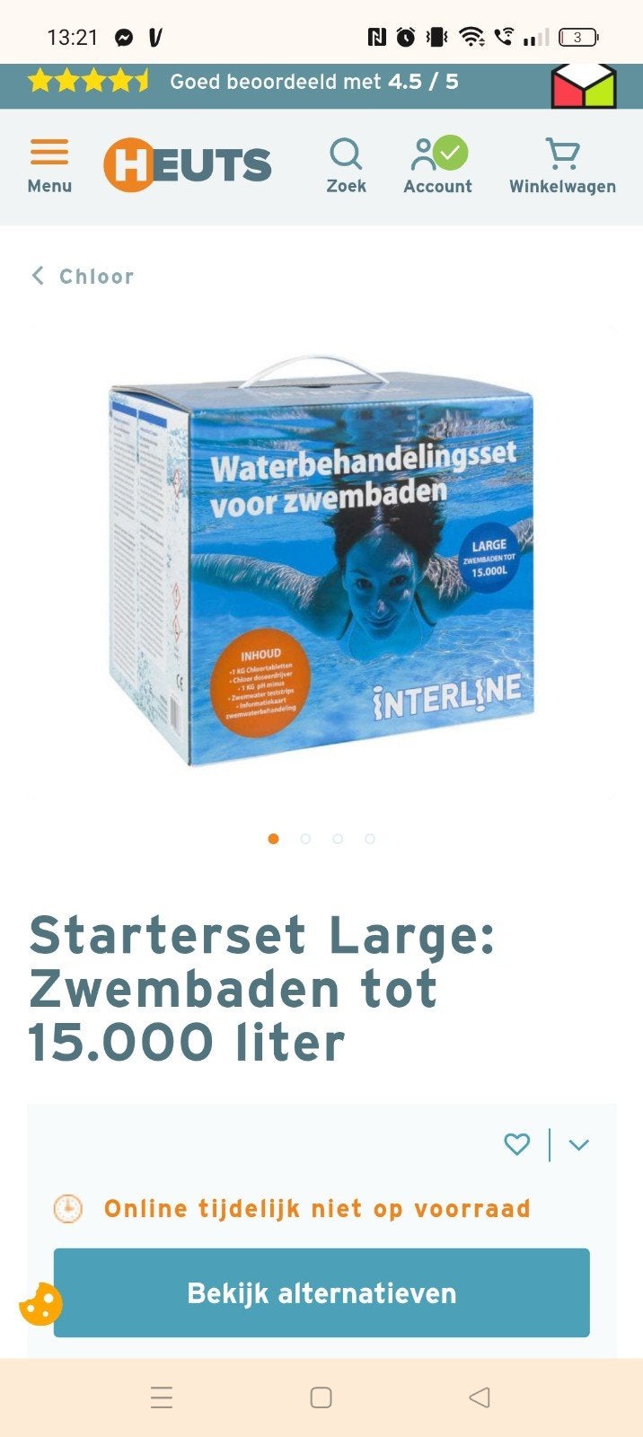 NIEUW! Starterset behandeling zwembad LARGE, Tuin en Terras, Zwembaden, Ophalen