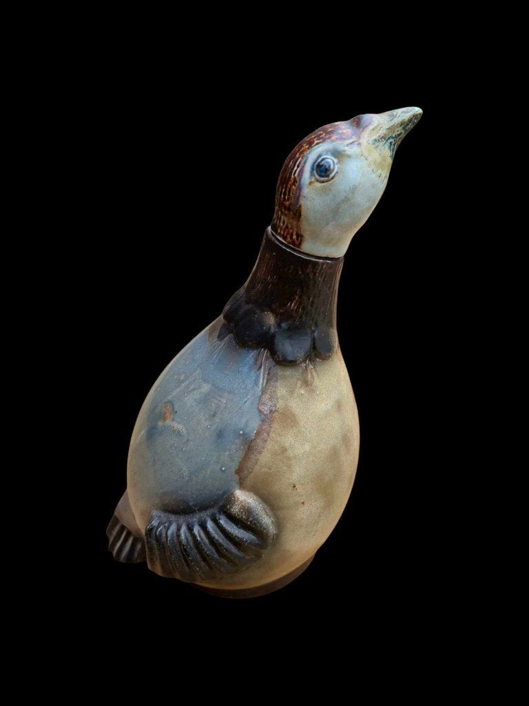 Guerin zoomorphic keramiek - fles 26 cm hoog zeldzaam, Antiek en Kunst, Ophalen