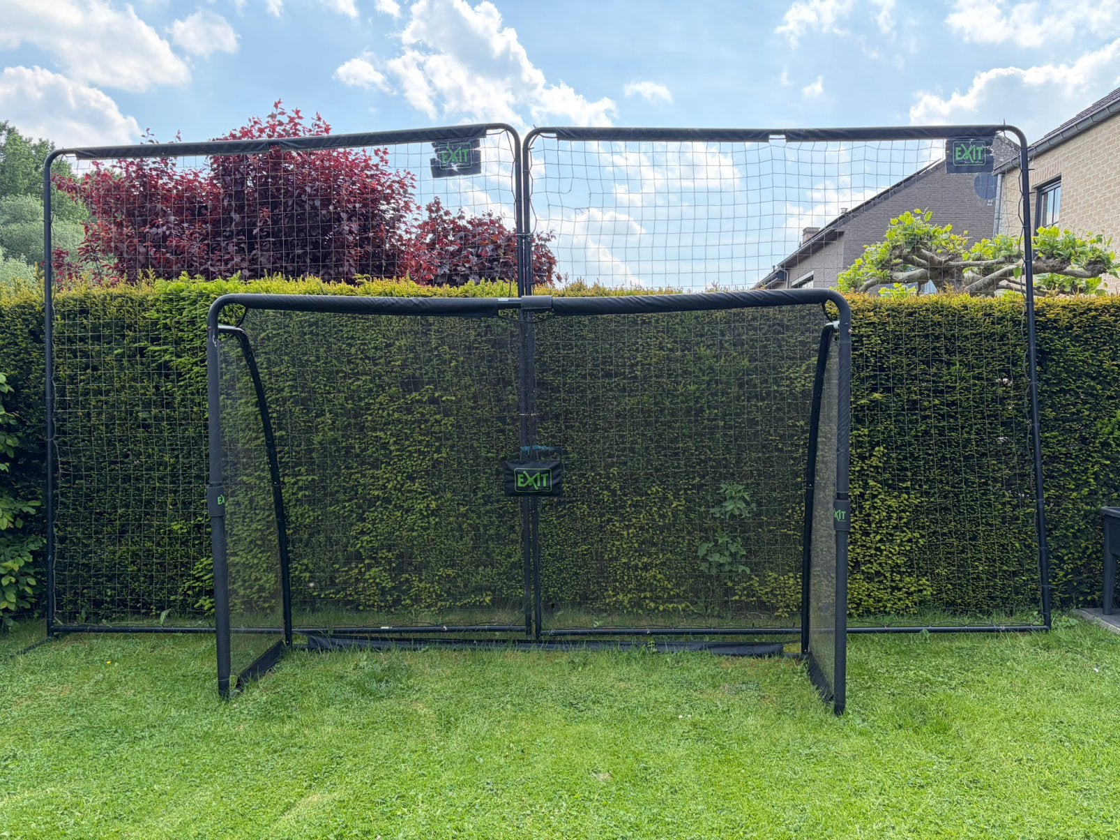 Exit goal + backstop sportnet, Sport en Fitness, Voetbal, Gebruikt, Overige typen, Ophalen