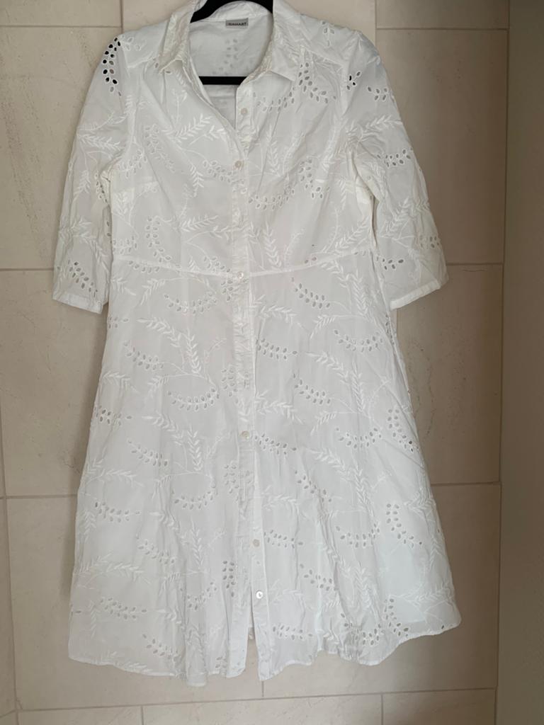 Dameskleedje in broderie, Ophalen, Nieuw, Maat 38/40 (M), Wit