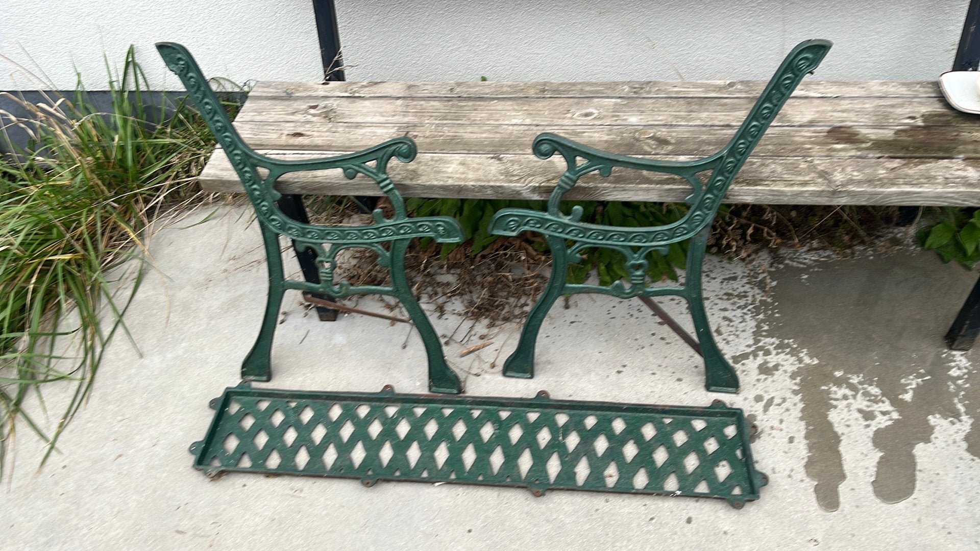 Ensemble de bancs de jardin en fonte, Jardin & Terrasse, Enlèvement, Utilisé