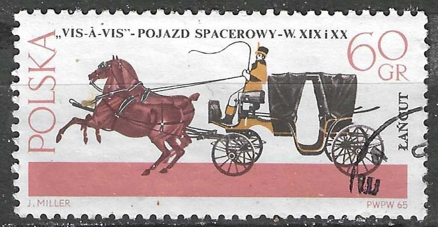 Pologne 1965 - Yvert 1498 - L'un en face de l'autre (ST), Timbres & Monnaies, Timbres | Europe | Autre, Envoi, Pologne, Affranchi