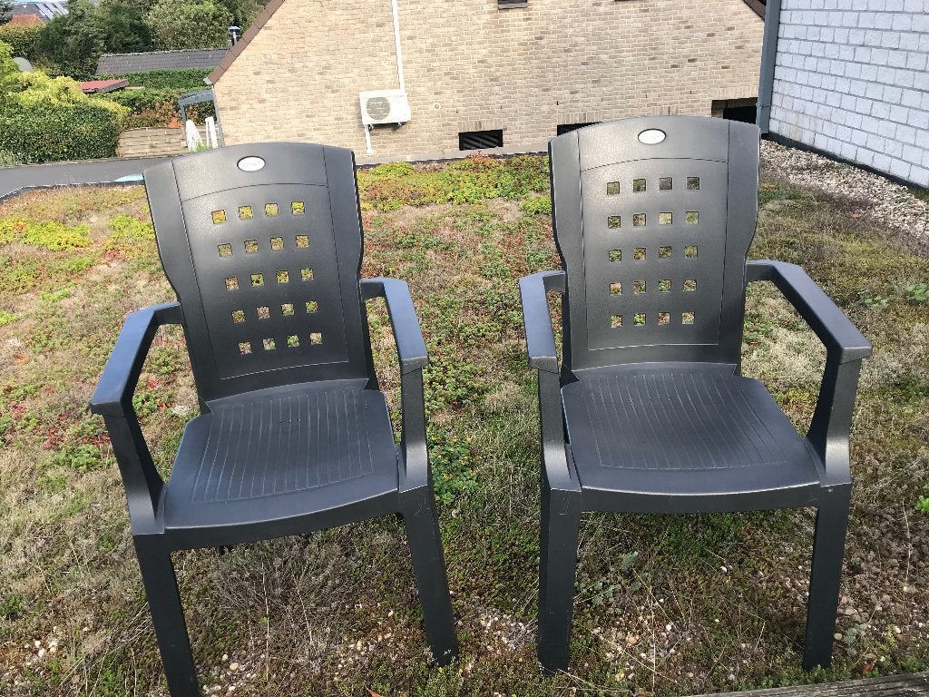 2 Tuinstoelen Hartman, Tuin en Terras, Ophalen, Gebruikt, Kunststof, Stapelbaar