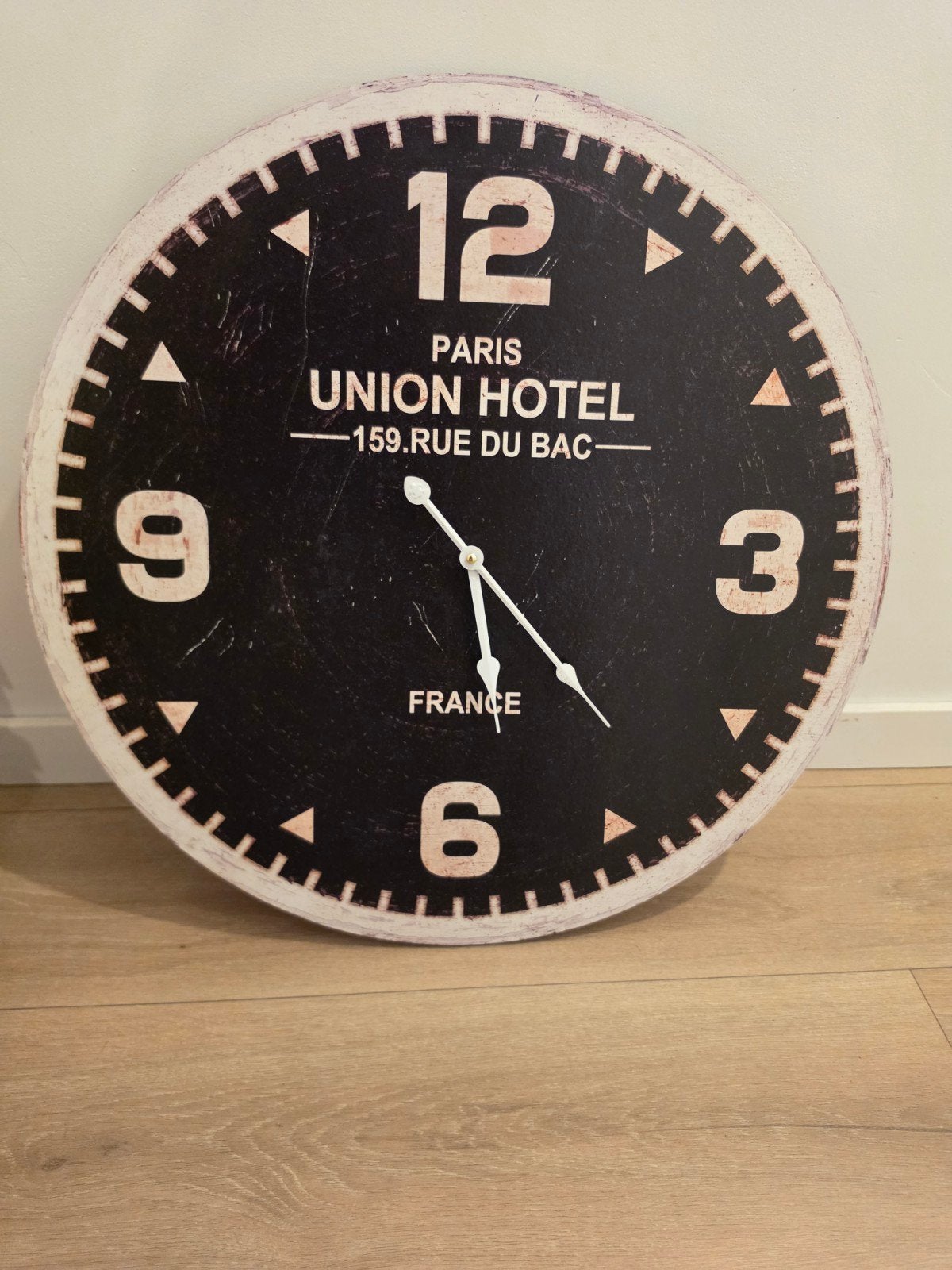 Wandklok 60cm diameter, Ophalen, Zichtbaar uurwerk, Analoog, Wandklok