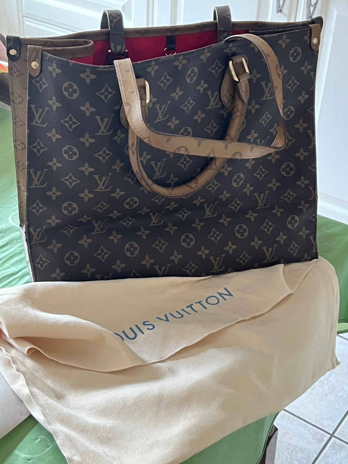 Louis Vuitton One TheGo GM tas,incl stofzak 41,34,19 cm, Ophalen of Verzenden, Nieuw, Bruin, Handtas