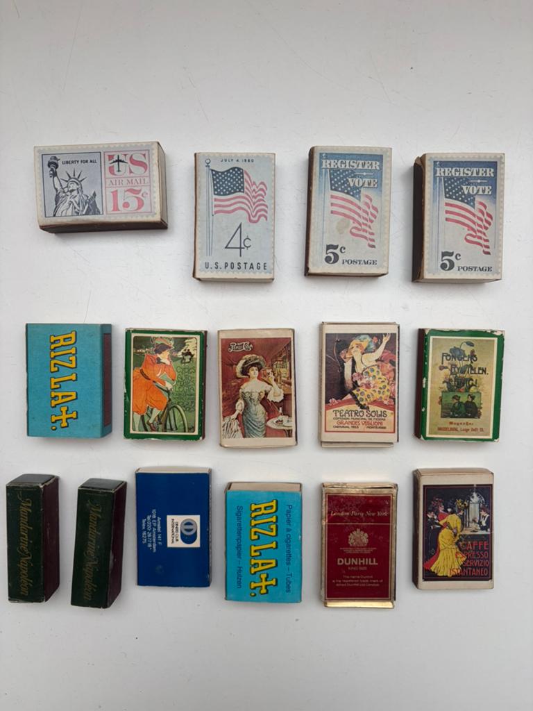 15 vintage gevulde luciferdoosjes jaren 80, Enlèvement, Comme neuf, Boîtes ou marques d'allumettes