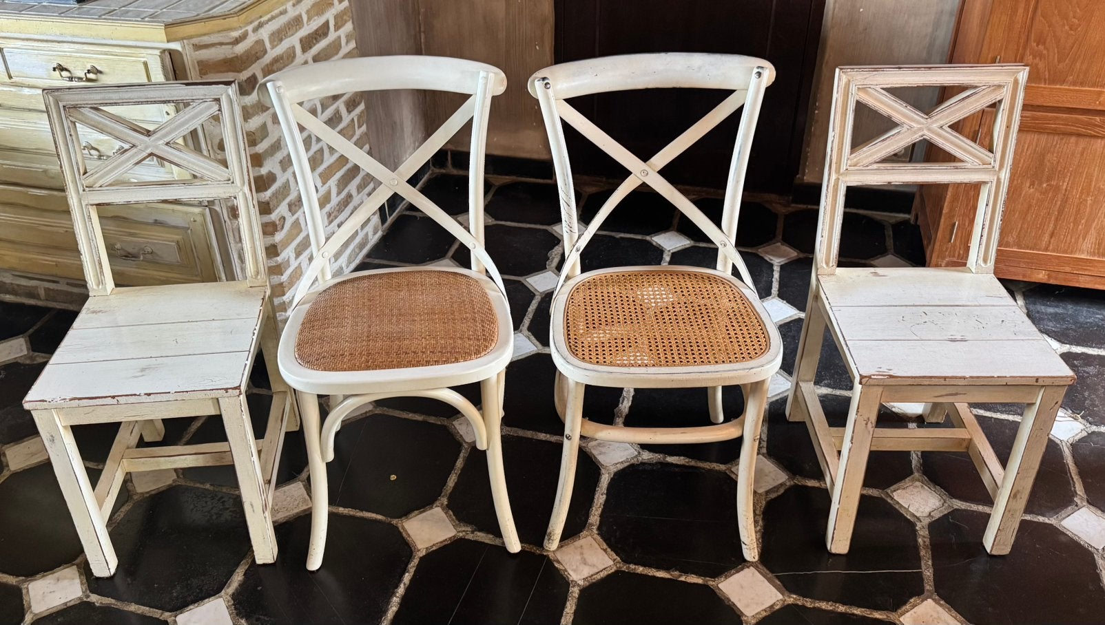 4stoelen, Huis en Inrichting, Ophalen, Gebruikt