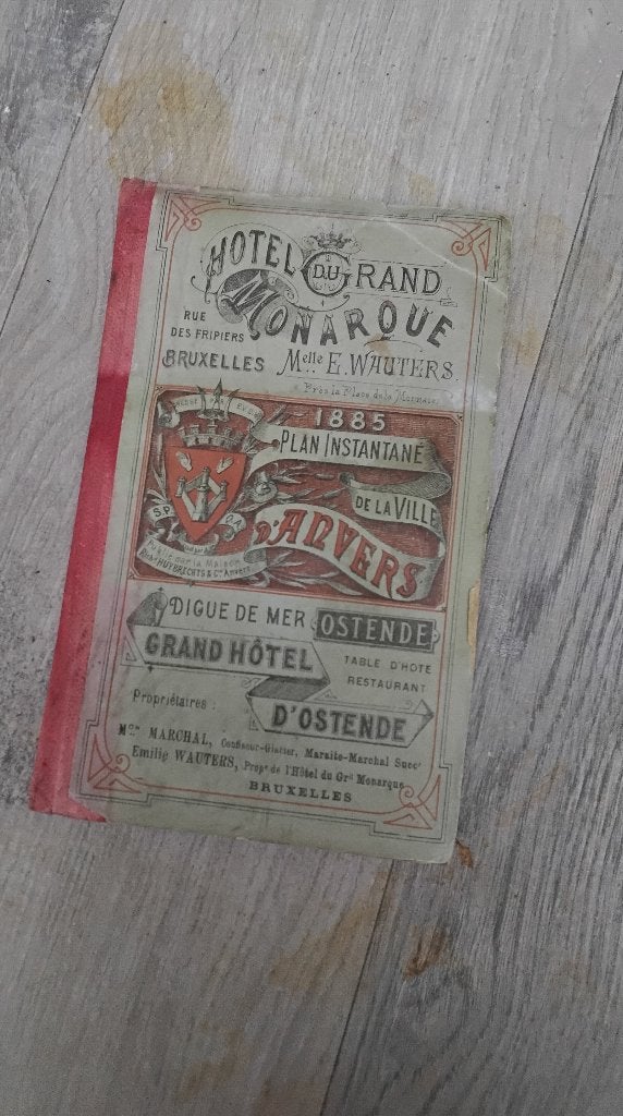 Ancienne carte geographique ostende, Enlèvement ou Envoi, Belgique, Utilisé, Carte géographique