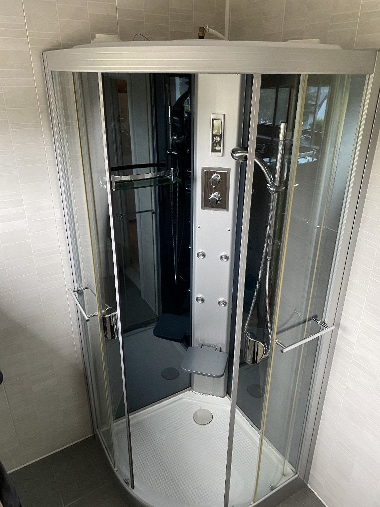 douchekabine 90x90, Ophalen, Gebruikt, Chroom, Douche