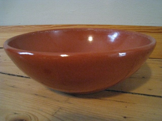 Roestbruine schaal, diameter 23,5cm x H 8cm, als niuw !!, Huis en Inrichting, Woonaccessoires | Schalen en Manden, Ophalen, Schaal