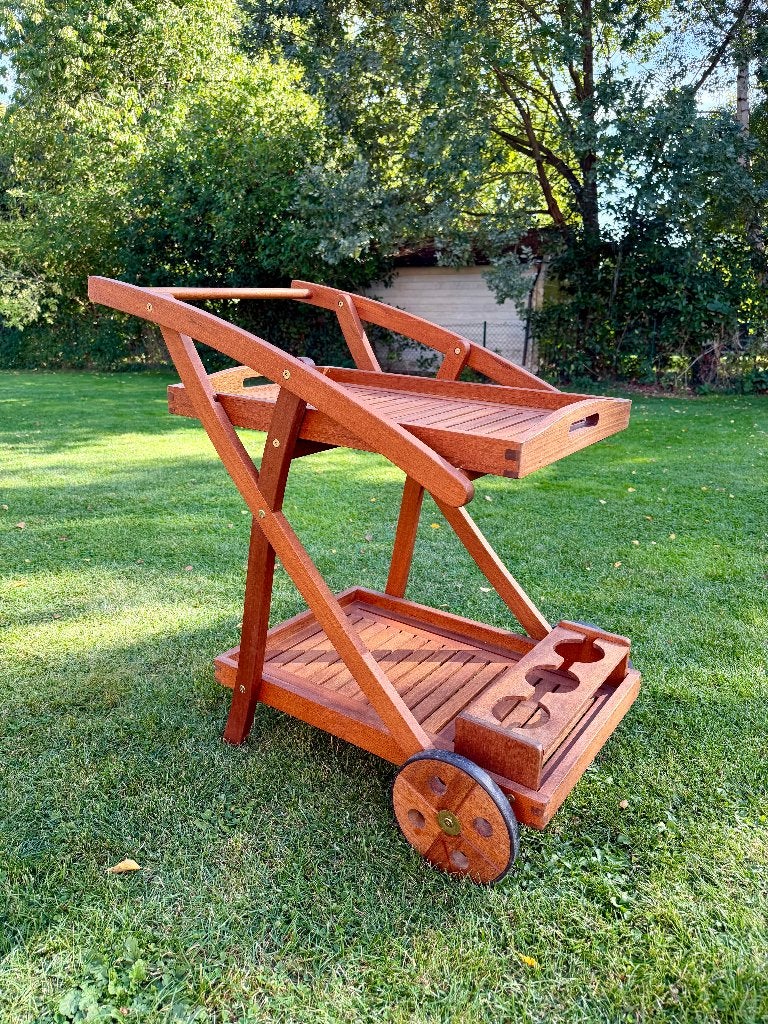 Desserte à roulette en bois, Enlèvement, Comme neuf