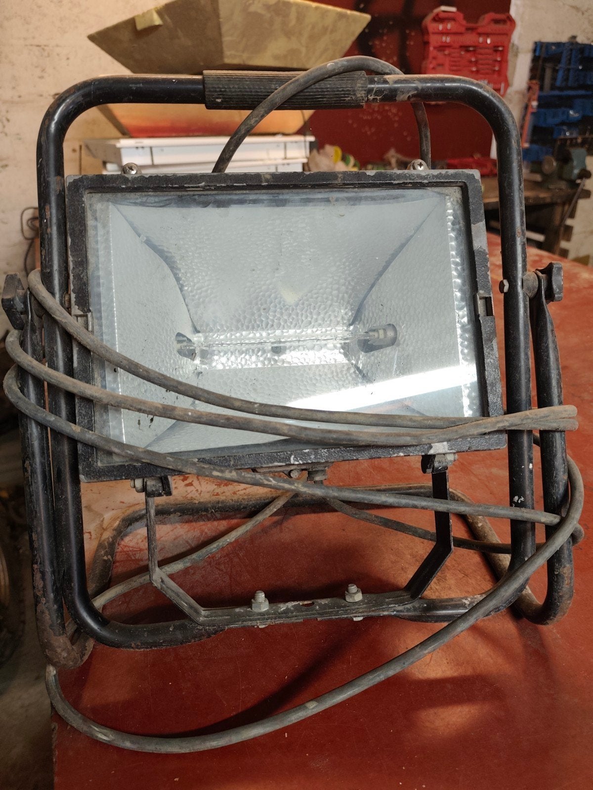 Lampe de chantier, Enlèvement, Utilisé, Lampe, Avec pied