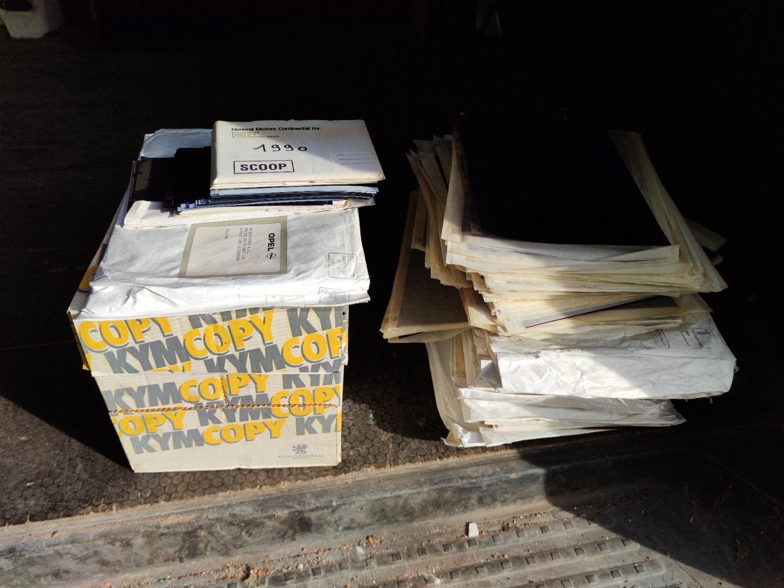 lot opel garage microfiche gm, Ophalen