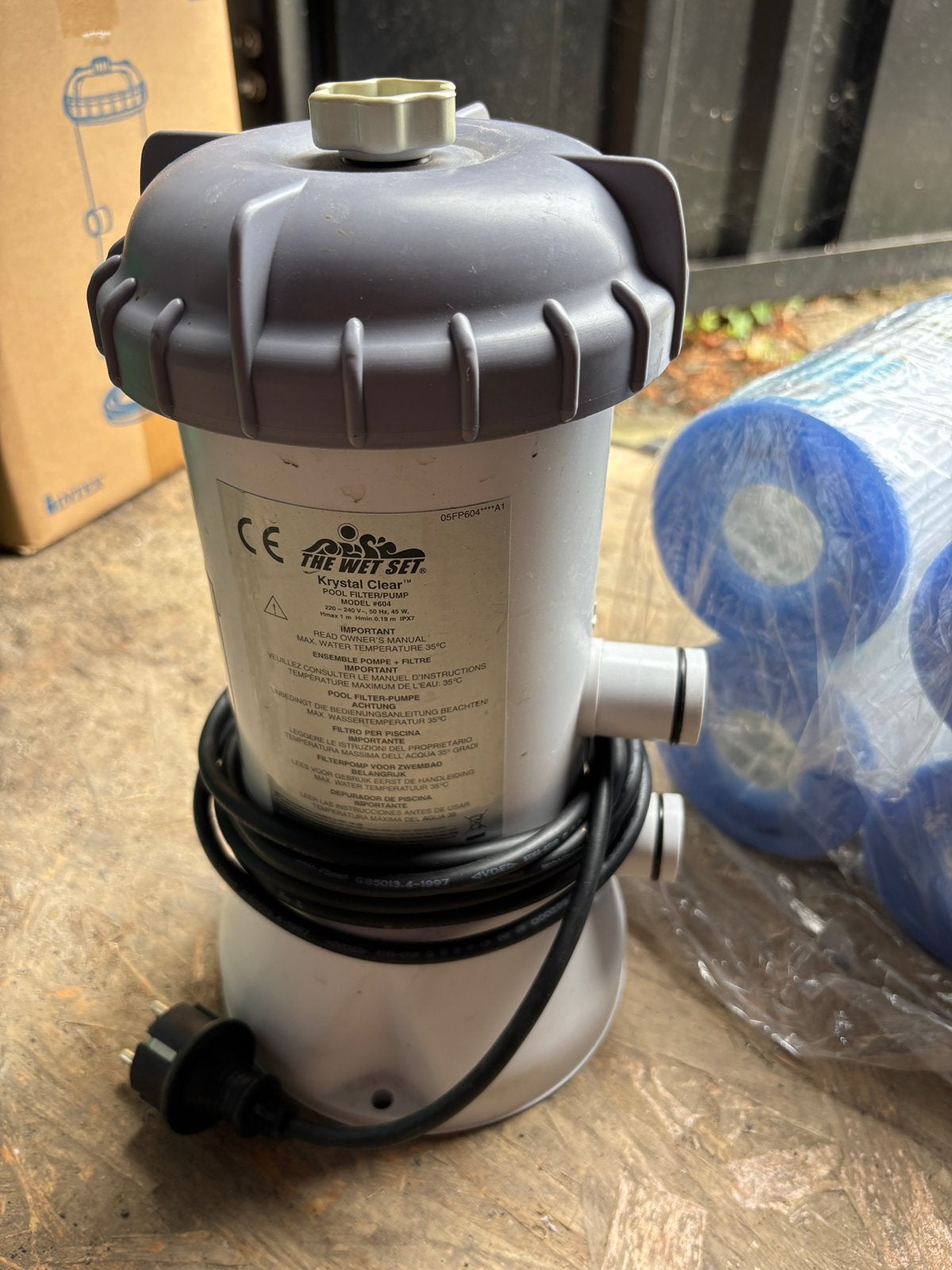Intex Filterpomp voor filter A zgan incl buizen, Ophalen, Zo goed als nieuw, Filter