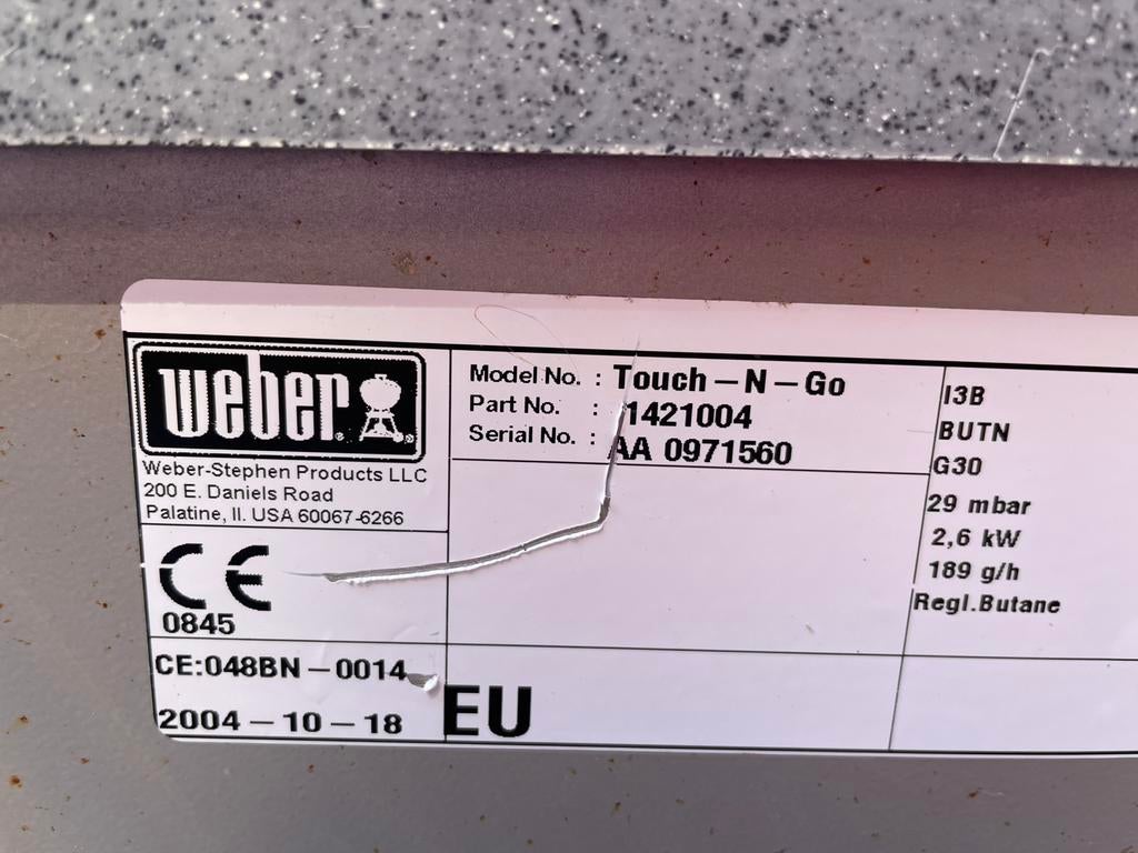 Weber houtskoolbbq met electrische ontsteking, Jardin & Terrasse, Barbecues au charbon de bois, Enlèvement, Utilisé