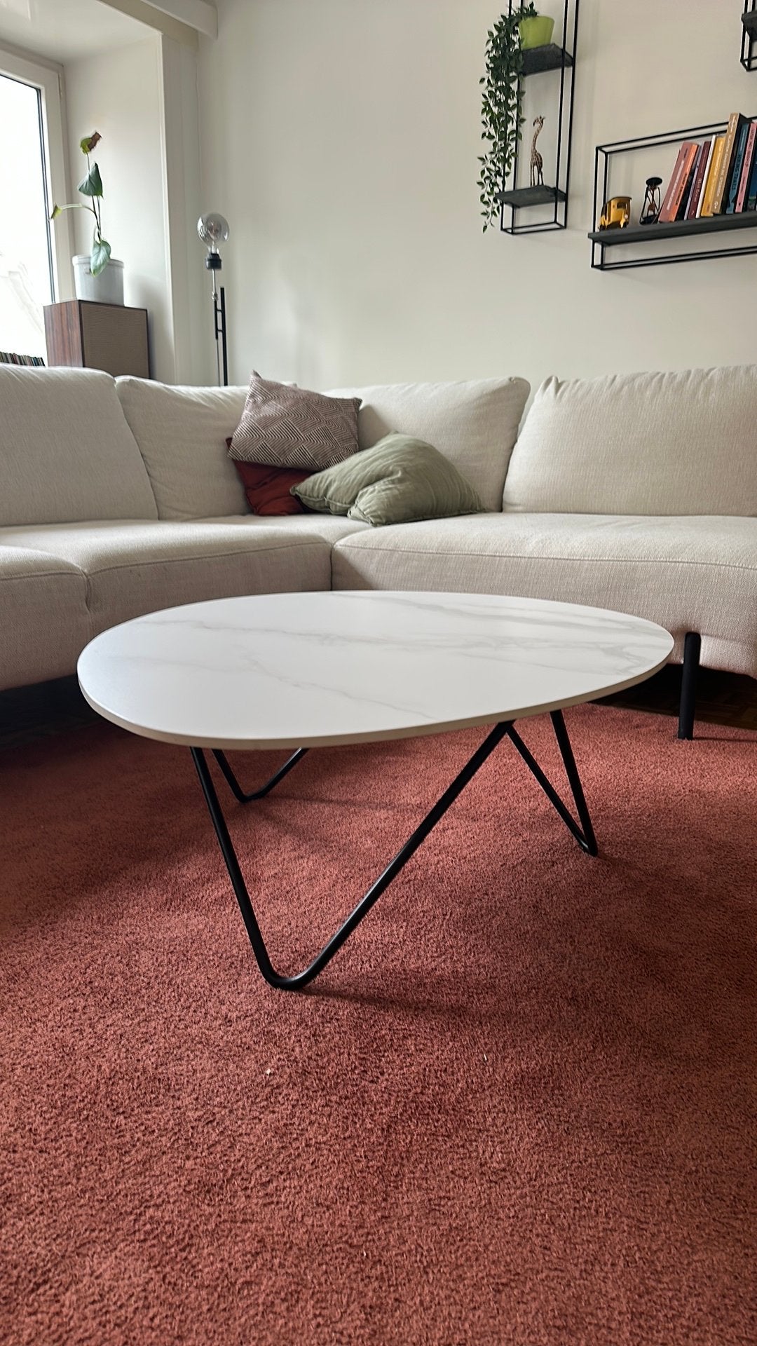 Furnified Richard salontafel – Calacatta wit keramiek, Ophalen, Overige materialen, Zo goed als nieuw, Overige vormen