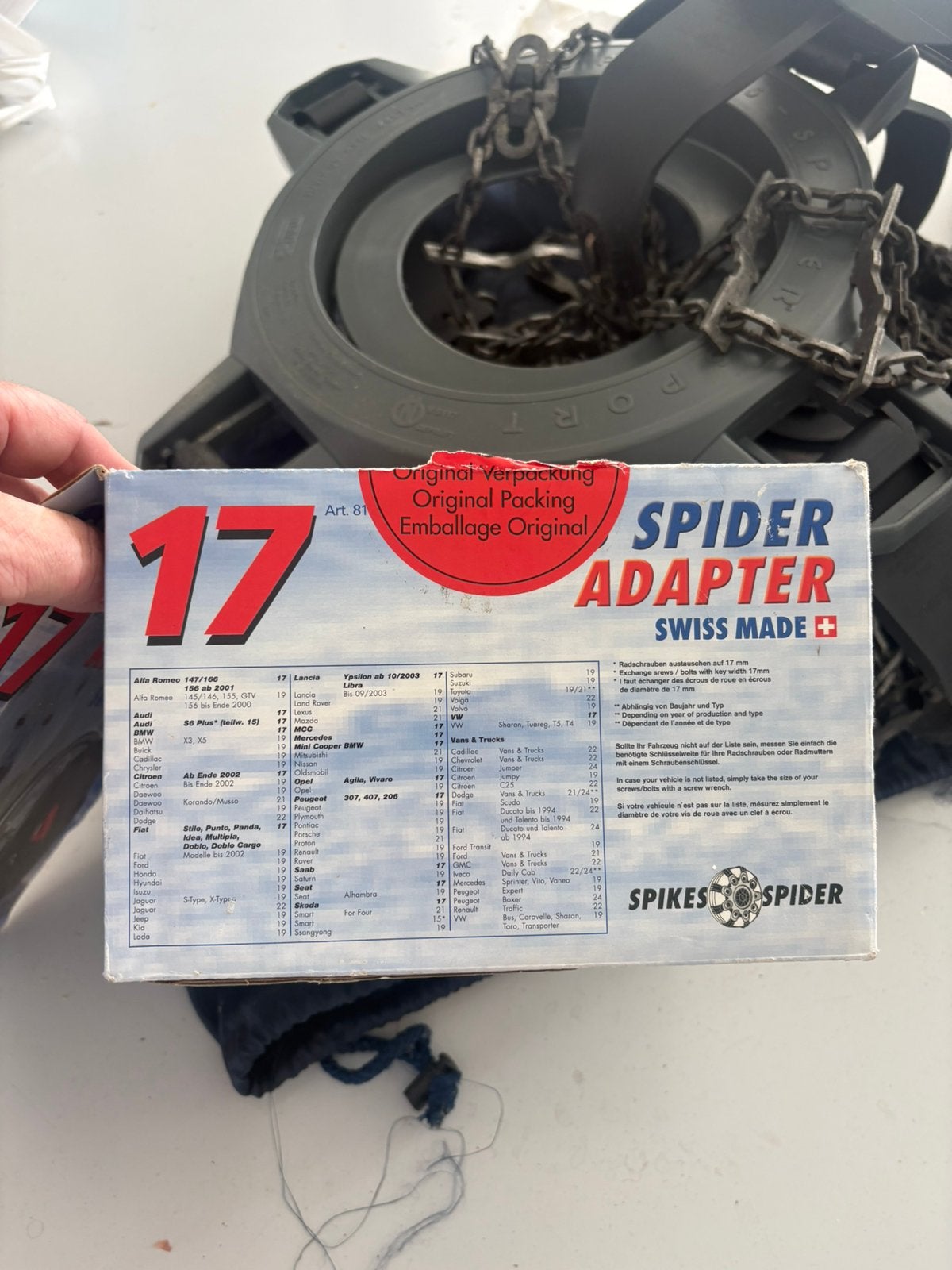 Sneeuwketting: spider 17”, Autos : Divers, Chaînes, Enlèvement, Comme neuf