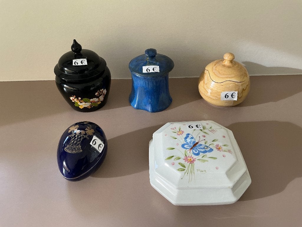 9 speciale opberg items aan 6 euro per stuk, Antiek en Kunst, Curiosa en Brocante, Ophalen of Verzenden